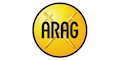 Logo d'ARAG en jaune avec des épées croisées, symbolisant la protection juridique.